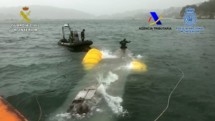 Interceptado un narcosubmarino en el Atlántico con 6,6 toneladas de cocaína con destino la Península Ibérica (Imagen del Ministerio del Interior/Policia Nacional)