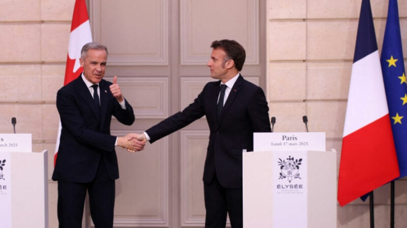 Mark Carney en París el 17 de marzo: entre la presión política interna y los desafíos globales, el nuevo primer ministro de Canadá busca aliados en Europa. foto: THOMAS PADILLA/POOL/AFP via Getty Images