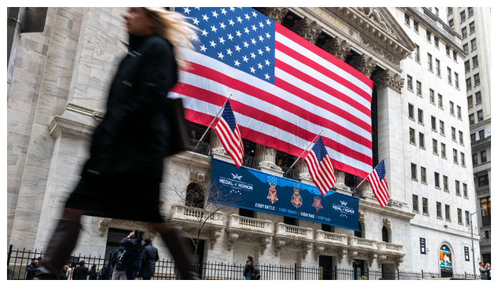 La Bolsa de Nueva York (NYSE) en Wall Street el 5 de marzo de 2025. (Spencer Platt/Getty Images)