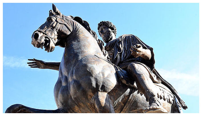 Estatua de Marco Aurelio en el Campidoglio, ayuntamiento, en Roma. Imagen de archivo. (Andreas Solaro/AFP a través de Getty Images)