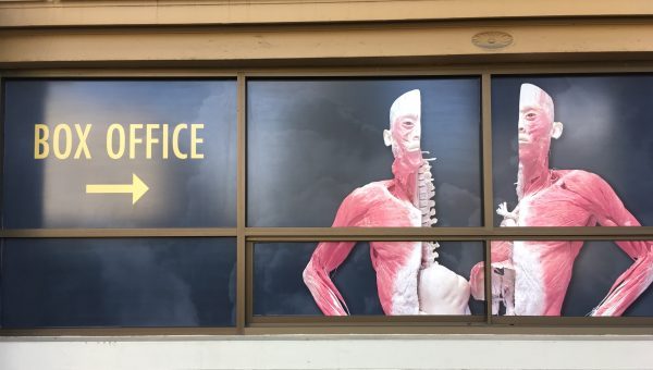 Fuera de la exposición ‘Real Bodies’ en Sydney, Australia, el 14 de abril de 2018. (Melanie Sun/The Epoch Times)