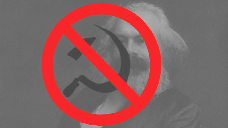 La propaganda del movimiento comunista, cuyos símbolos son, por ejemplo, la hoz y el martillo y Karl Marx, será castigada según la enmienda aprobada por la Cámara de Representantes. El proyecto de ley aún tiene que ser aprobado por el Senado y el presidente. (Collage de Epoch Times)