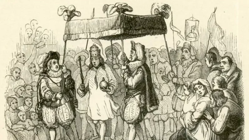 El cuento popular «El traje nuevo del emperador» (1837), de Hans Christian Andersen, tiene sus raíces en una colección de cuentos españoles del siglo XIV, y posiblemente incluso anteriores. Ilustración de Vilhelm Pedersen (1820-1859).
Foto: dominio público.