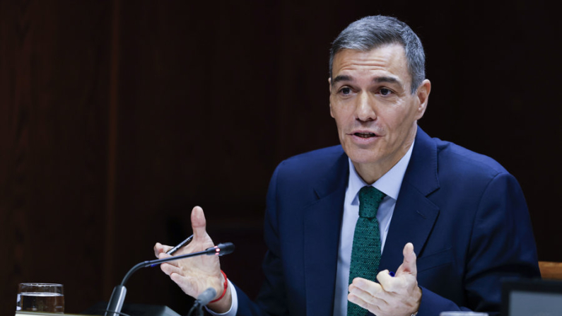 MADRID, 30/10/2025.- El presidente del Gobierno, Pedro Sánchez, durante su comparecencia ante la comisión de investigación del caso Koldo, este jueves en el Senado. EFE/Chema Moya