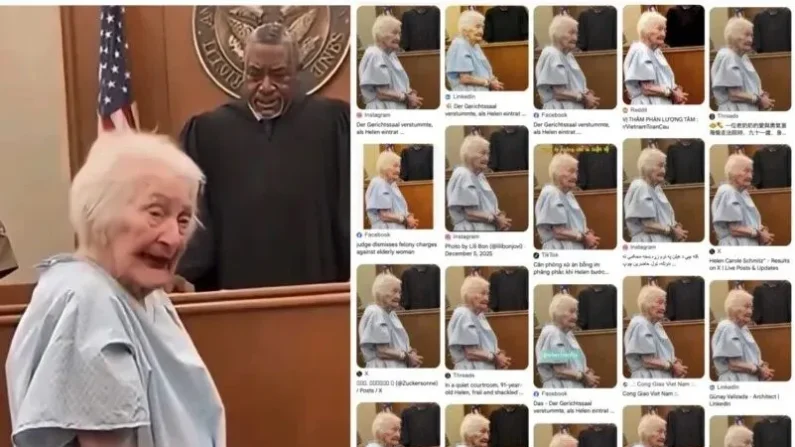 La historia inventada de la anciana en el tribunal.
Foto: Captura de pantalla de la búsqueda de Google y redes sociales.