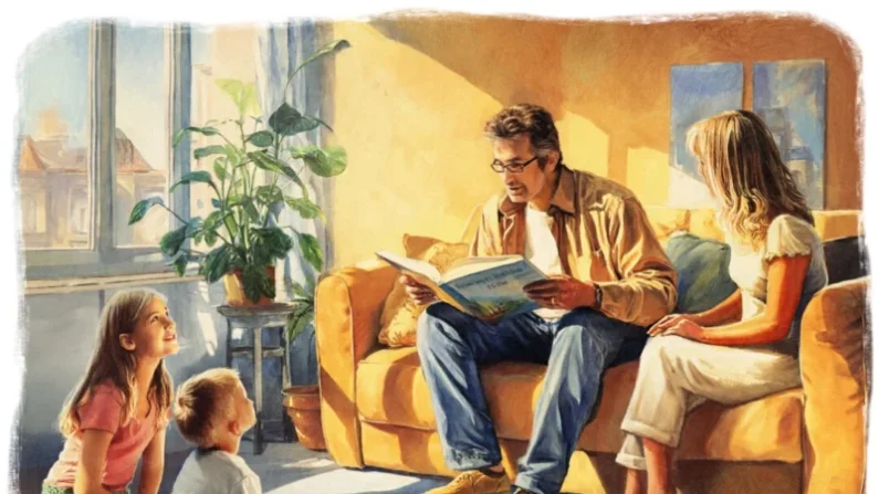 Los niños que crecen con poesía desarrollan un vocabulario más rico y una comprensión emocional más profunda.
Foto: Ilustración de Biba Kayewich